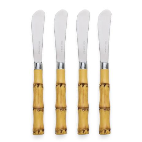 Conjunto de 4 Espátulas para Patê em Aço Inox Bamboo Kenya Menor preço em Conjunto de 4 Espátulas para Patê em Aço Inox Bamboo Kenya