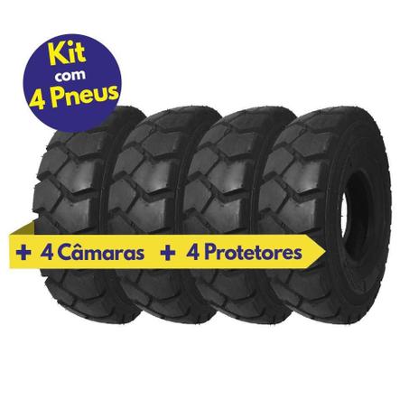 Conjunto de 4 Pneus 700-12 Gripmaster G-Ind 230 12 Lonas + 4 Câmaras de Ar + 4 Protetores - Empilhadeira Menor preço em Conjunto de 4 Pneus 700-12 Gripmaster G-Ind 230 12 Lonas + 4 Câmaras de Ar + 4 Protetores - Empilhadeira