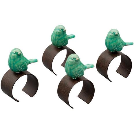 Conjunto de 4 Porta Guardanapos de Zamac e Cerâmica Verde 6434 Lyor Menor preço em Conjunto de 4 Porta Guardanapos de Zamac e Cerâmica Verde 6434 Lyor