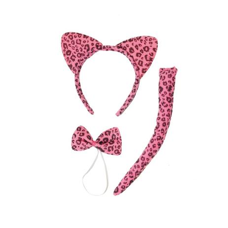 Conjunto De Acessórios Carnaval Festas Oncinha Rosa - Cromus Menor preço em Conjunto De Acessórios Carnaval Festas Oncinha Rosa - Cromus
