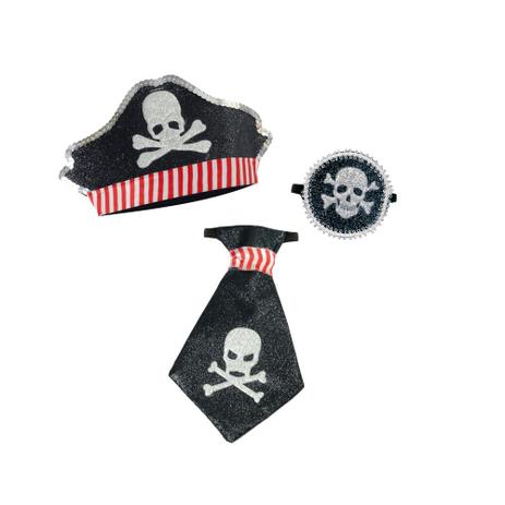 Conjunto De Acessórios Carnaval Festas Pirata Menino - Cromus Menor preço em Conjunto De Acessórios Carnaval Festas Pirata Menino - Cromus
