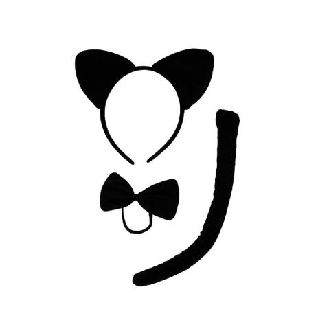 Conjunto De Acessórios Carnaval Gatinho Preto - Cromus Menor preço em Conjunto De Acessórios Carnaval Gatinho Preto - Cromus