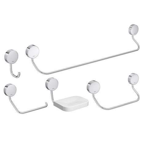 Conjunto de Acessórios para Banheiro Deca 5 Peças Net Cromado Menor preço em Conjunto de Acessórios para Banheiro Deca 5 Peças Net Cromado