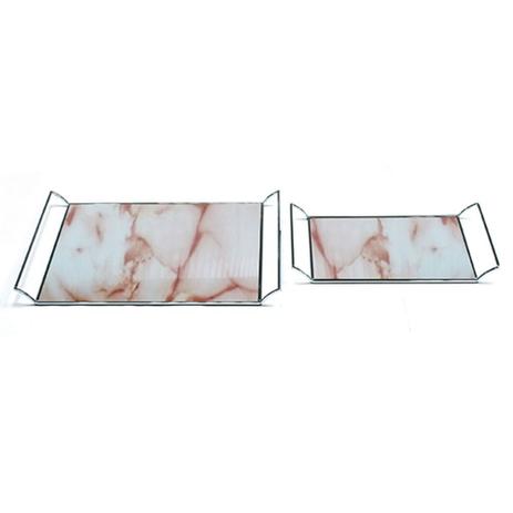 Conjunto de bandejas - 2 pcs - Btc decor Menor preço em Conjunto de bandejas - 2 pcs - Btc decor