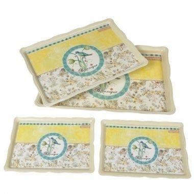 Conjunto de bandejas decorativas - 4 pcs - Btc decor Menor preço em Conjunto de bandejas decorativas - 4 pcs - Btc decor