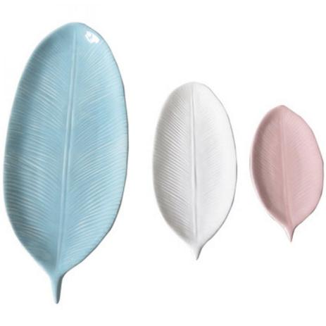 Conjunto de Bandejas Decorativas de Cerâmica Leaves 3 Peças Urban Colorido Menor preço em Conjunto de Bandejas Decorativas de Cerâmica Leaves 3 Peças Urban Colorido