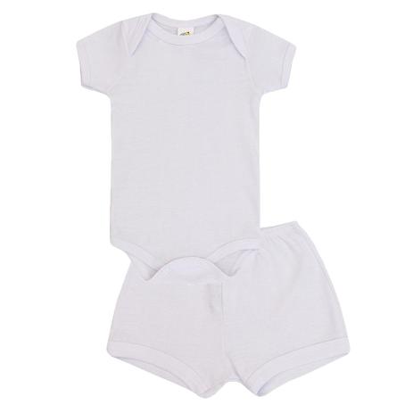 Conjunto de Bebê Body Manga Curta e Short Branco - Baby duck Menor preço em Conjunto de Bebê Body Manga Curta e Short Branco - Baby duck
