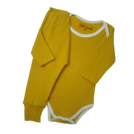 Conjunto de Body Caramelo Ribaninha c/ Detalhe Bege - Bate palminha Menor preço em Conjunto de Body Caramelo Ribaninha c/ Detalhe Bege - Bate palminha