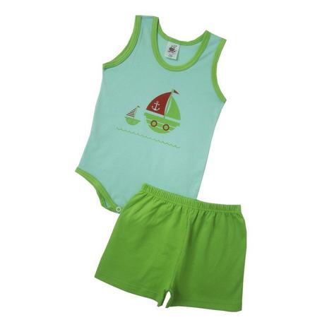 Conjunto de Body Regata Barco - Verde - Fox red Menor preço em Conjunto de Body Regata Barco - Verde - Fox red