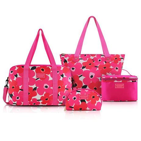 Conjunto de Bolsa de 4 Pçs PAPOULA Jacki Design PINK Menor preço em Conjunto de Bolsa de 4 Pçs PAPOULA Jacki Design PINK