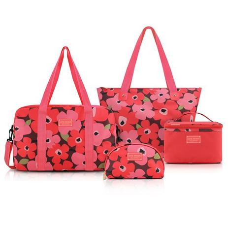 Conjunto de Bolsa de 4 Pçs PAPOULA Jacki Design SALMÃO Menor preço em Conjunto de Bolsa de 4 Pçs PAPOULA Jacki Design SALMÃO