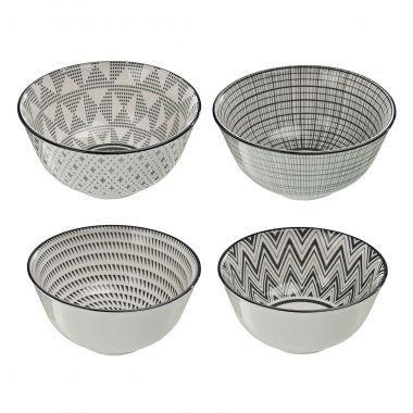 Conjunto de bowls de ceramica 4 pcs 14,5cm x 7cm 200ml - Btc decor Menor preço em Conjunto de bowls de ceramica 4 pcs 14,5cm x 7cm 200ml - Btc decor