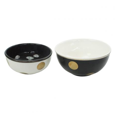 Conjunto de bowls preto, branco e dourado - Btc é boa?