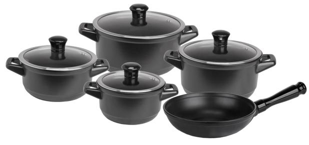 Conjunto de caçarolas de cerâmica ceraflame duo 5 peças preto Menor preço em Conjunto de caçarolas de cerâmica ceraflame duo 5 peças preto