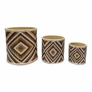 Conjunto de Cachepots de Cerâmica 3 peças - Decorafast Menor preço em Conjunto de Cachepots de Cerâmica 3 peças - Decorafast