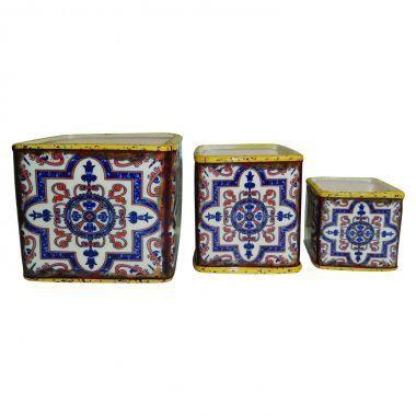 Conjunto de cachepots de ceramica amarelo - 3 pcs - Btc decor Menor preço em Conjunto de cachepots de ceramica amarelo - 3 pcs - Btc decor