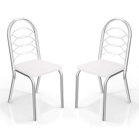 Conjunto de Cadeira Holanda Cromada Cor Branco 2 Peças Kappesberg Menor preço em Conjunto de Cadeira Holanda Cromada Cor Branco 2 Peças Kappesberg