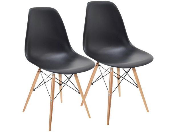 Conjunto de Cadeiras Pé Palito 2 Peças Garden Life - Eames Wood Menor preço em Conjunto de Cadeiras Pé Palito 2 Peças Garden Life - Eames Wood