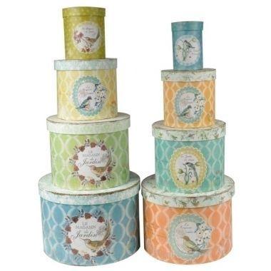 Conjunto de caixas decorativas de papel marche - 8 pcs - Btc decor Menor preço em Conjunto de caixas decorativas de papel marche - 8 pcs - Btc decor