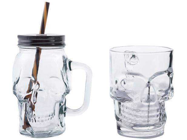 Conjunto de Caneca Vidro para Cerveja 450 e 510ml - 2 Peças Lyor Caveira Rock Style Menor preço em Conjunto de Caneca Vidro para Cerveja 450 e 510ml - 2 Peças Lyor Caveira Rock Style