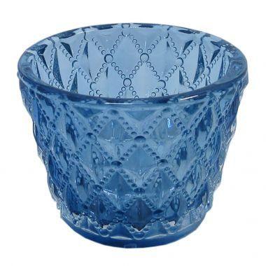 Conjunto de castiçais de vidro azul  4pcs 7,5cm x 6cm - Btc decor é boa?