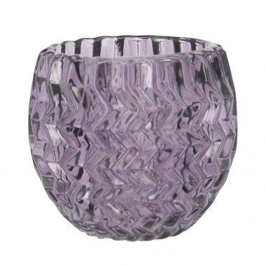 Conjunto de castiçais de vidro lilas  6pcs 25cm x 16,5cm x 7,5cm - Btc decor é boa?