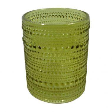 Conjunto de castiçais de vidro verde oliva  4pcs 8,5cm x 10,5cm - Btc decor é boa?