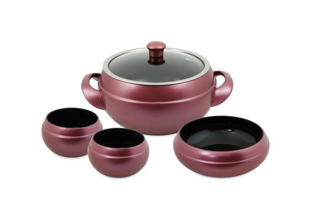 Conjunto de cerâmica ceraflame para feijoada 4 pcs - rose gold Menor preço em Conjunto de cerâmica ceraflame para feijoada 4 pcs - rose gold