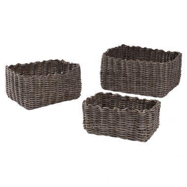 Conjunto de cestos de fibra sintetica 3pcs g25 x 19 x 13cm m22 x - Btc decor Menor preço em Conjunto de cestos de fibra sintetica 3pcs g25 x 19 x 13cm m22 x - Btc decor