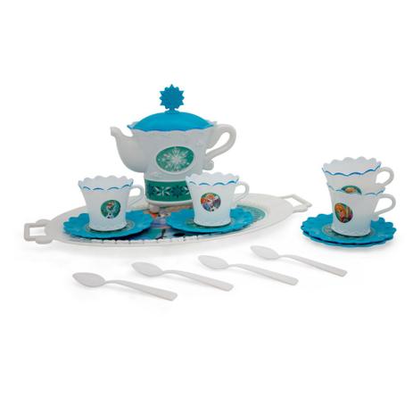 Conjunto de Chá com Bandeja - Frozen - 15 Peças - Toyng Menor preço em Conjunto de Chá com Bandeja - Frozen - 15 Peças - Toyng