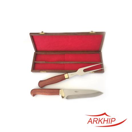 Conjunto de Churrasco Faca e Garfo Trinchante Arkhip Baby Grill Menor preço em Conjunto de Churrasco Faca e Garfo Trinchante Arkhip Baby Grill