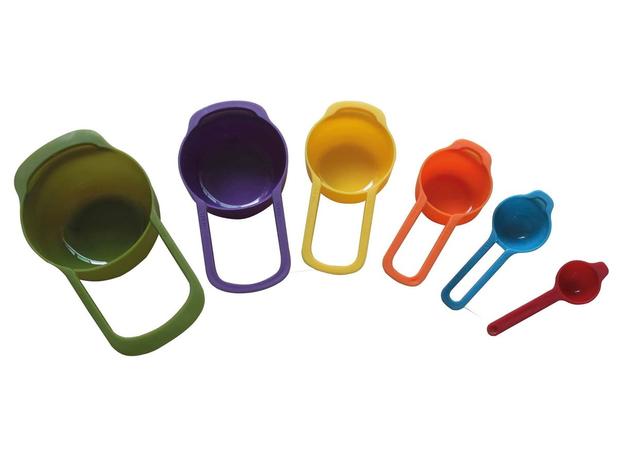 Conjunto de Colheres Medidoras Plástico 6 Peças Gedex - GDX 076 Menor preço em Conjunto de Colheres Medidoras Plástico 6 Peças Gedex - GDX 076