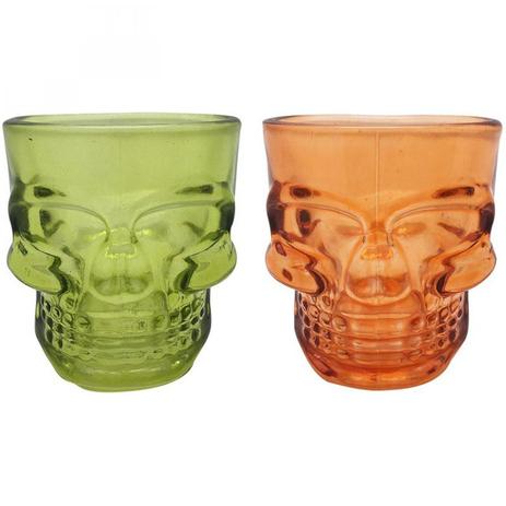 Conjunto de Copos Skull Colorido 3 Peças Urban Colorido Menor preço em Conjunto de Copos Skull Colorido 3 Peças Urban Colorido