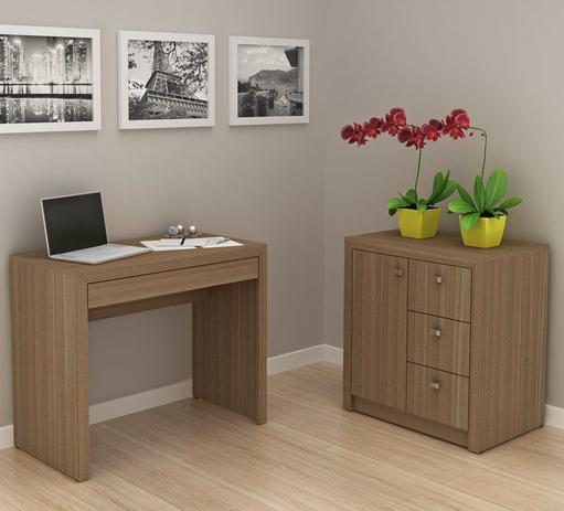 Conjunto de Escritório Mesa 4107 e Balcão 4111 Amendoa - Tecnomobile é boa?