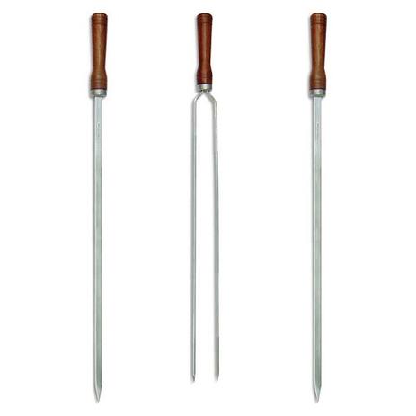 Conjunto De Espetos Lâmina De Alumínio - 3 Peças Mor Charrua Menor preço em Conjunto De Espetos Lâmina De Alumínio - 3 Peças Mor Charrua