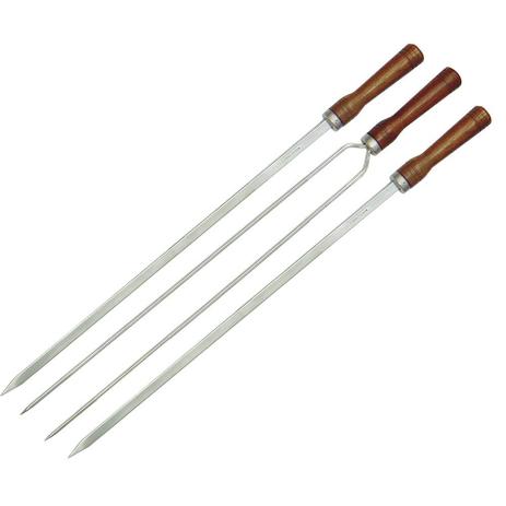 Conjunto de Espetos para Churrasco, Modelo Charrua Alumínio Mor Menor preço em Conjunto de Espetos para Churrasco, Modelo Charrua Alumínio Mor