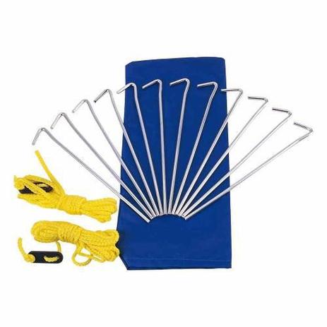 Conjunto de estacas + cordas camp kit p/ barracas e gazebos nautika - D3 equipamentos Menor preço em Conjunto de estacas + cordas camp kit p/ barracas e gazebos nautika - D3 equipamentos