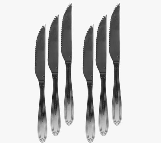 Conjunto de Faca Inox de Churrasco Mesa 6 Peças - Sq impot Menor preço em Conjunto de Faca Inox de Churrasco Mesa 6 Peças - Sq impot