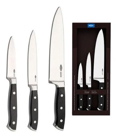 Conjunto de facas 3pcs infinity - BRINOX Menor preço em Conjunto de facas 3pcs infinity - BRINOX