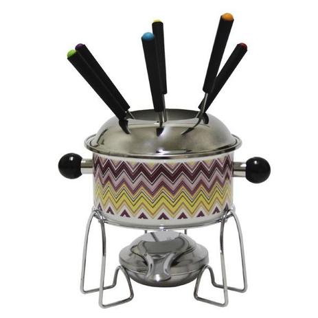 Conjunto de Fondue 10 pcs Inox Molho Chocolate Queijo Casita (CA12213) Menor preço em Conjunto de Fondue 10 pcs Inox Molho Chocolate Queijo Casita (CA12213)
