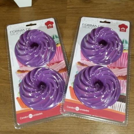 Conjunto de formas para cupcake em silicone (4 unidades) - Art house Menor preço em Conjunto de formas para cupcake em silicone (4 unidades) - Art house