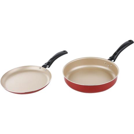 Conjunto de Frigideira Funda e Tapioqueira 22cm Tramontina Turim Menor preço em Conjunto de Frigideira Funda e Tapioqueira 22cm Tramontina Turim