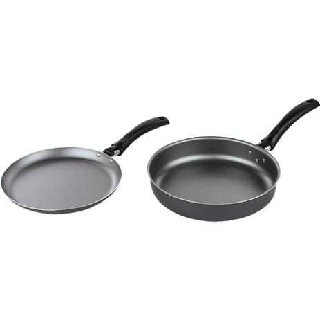 Conjunto de Frigideira Funda e Tapioqueira 22cm Turim Tramontina Grafite Menor preço em Conjunto de Frigideira Funda e Tapioqueira 22cm Turim Tramontina Grafite