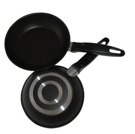 Conjunto de Frigideiras de Alumínio Kit 3 Peças Preta - Aluminio leste Menor preço em Conjunto de Frigideiras de Alumínio Kit 3 Peças Preta - Aluminio leste