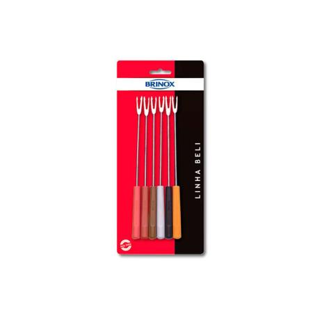 Conjunto de Garfos para Fondue e Petiscos 6 Peças Beli 22 cm - Brinox Menor preço em Conjunto de Garfos para Fondue e Petiscos 6 Peças Beli 22 cm - Brinox