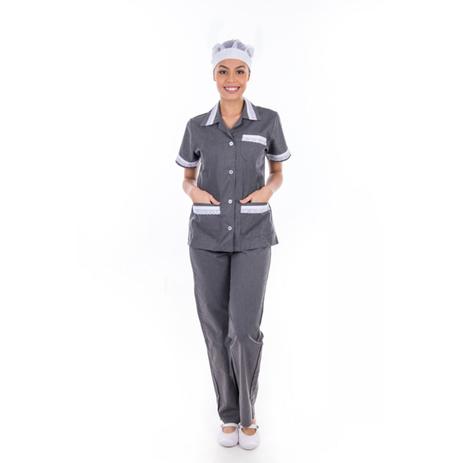 Conjunto de Jaleco com Calça em tecido algodão para Copeira , Arrumadeira, Faxineira, Doméstica - EBT Uniformes é boa?