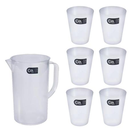 Conjunto de Jarra e Copos Retrô 7 Peças Cristal - Coza - Brinox Menor preço em Conjunto de Jarra e Copos Retrô 7 Peças Cristal - Coza - Brinox