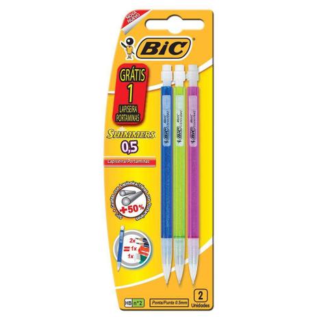 Conjunto de Lapiseira 0.5mm - 3 Unidades - Shimmers - Cores Sortidas - BIC Menor preço em Conjunto de Lapiseira 0.5mm - 3 Unidades - Shimmers - Cores Sortidas - BIC