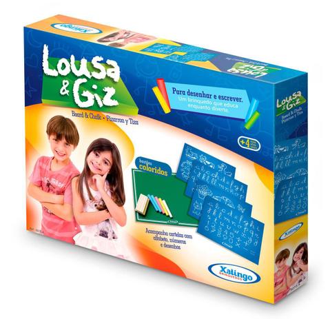 Conjunto De Lousa, Giz E Cartela De Desenhos - Xalingo Menor preço em Conjunto De Lousa, Giz E Cartela De Desenhos - Xalingo