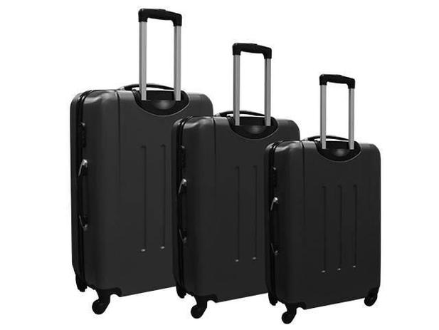 Conjunto de Malas 3 Peças YINS - YS01009P Preta Menor preço em Conjunto de Malas 3 Peças YINS - YS01009P Preta